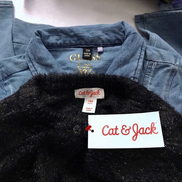 Guess Chambray Jacket and Cat & Jack Bolero New Bundle for Girls 12M - Picture 14 of 16